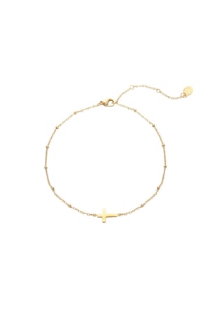 Bracelet Classic Cross Couleur or Acier inoxydable h5 